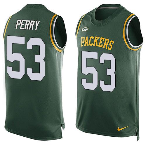  Packers #53 Nick Perry Green Team Color Men's Stitched NFL Limited Tank Top Jersey